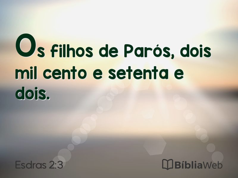 Esdras 2:3 em imagem para compartilhar