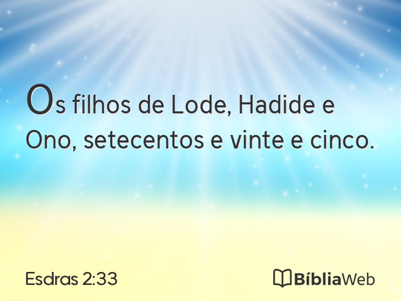 Esdras 2:33 em imagem para compartilhar