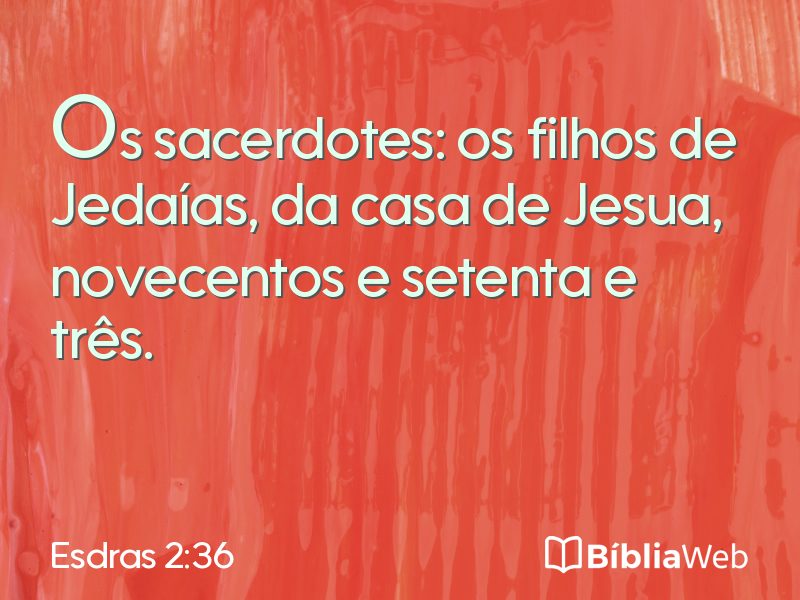 Esdras 2:36 em imagem para compartilhar
