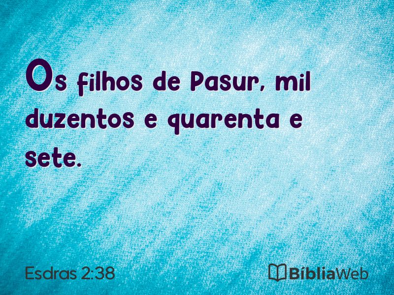 Esdras 2:38 em imagem para compartilhar