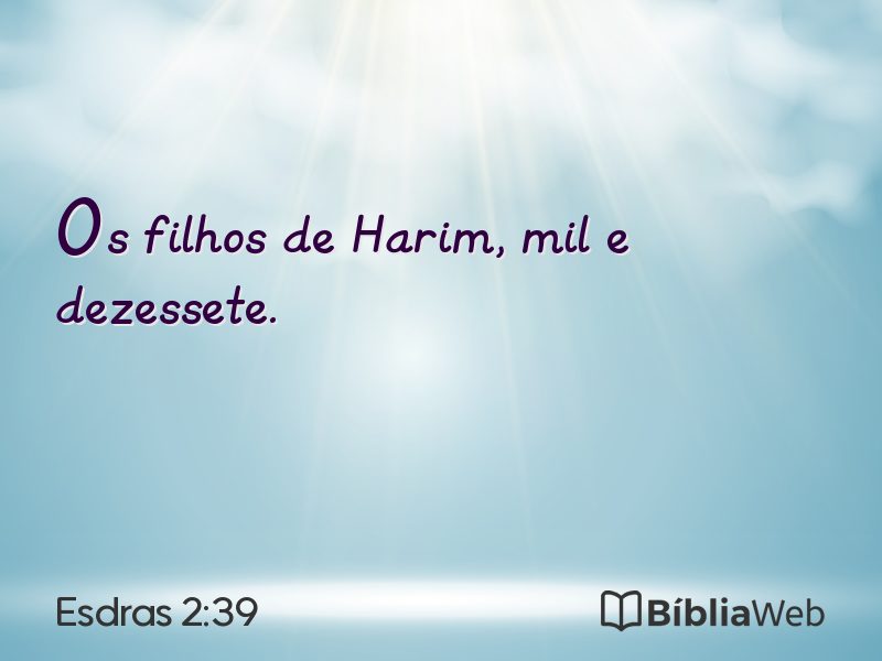 Esdras 2:39 em imagem para compartilhar