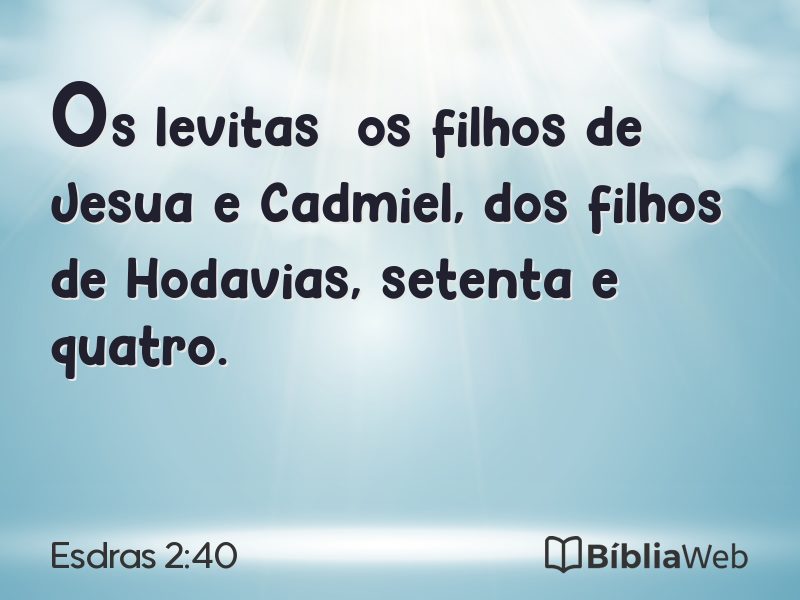 Esdras 2:40 em imagem para compartilhar