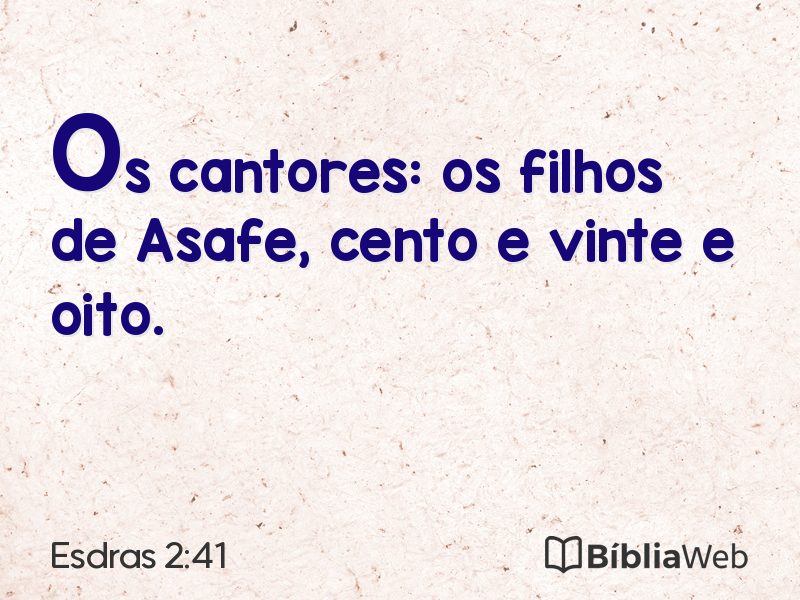 Esdras 2:41 em imagem para compartilhar