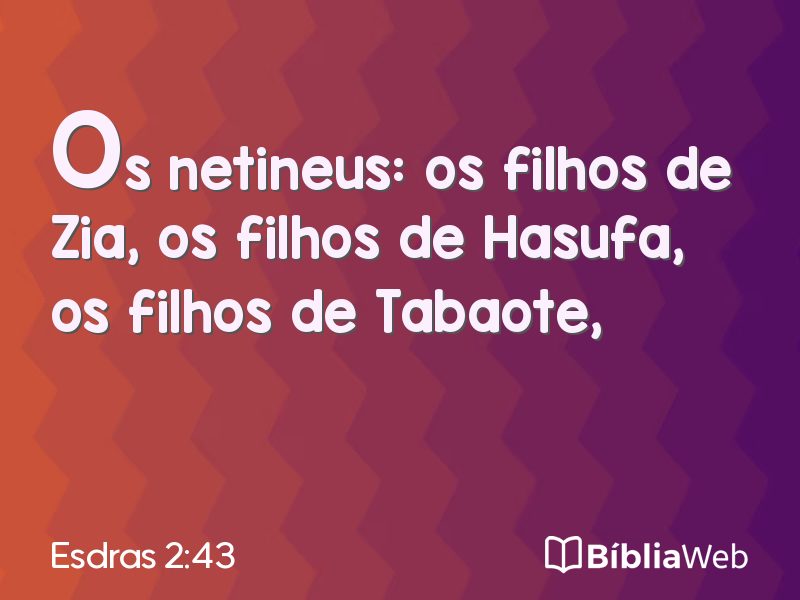 Esdras 2:43 em imagem para compartilhar