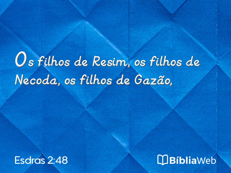 Esdras 2:48 em imagem para compartilhar