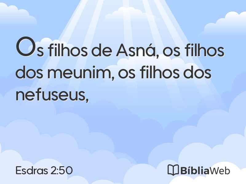 Esdras 2:50 em imagem para compartilhar