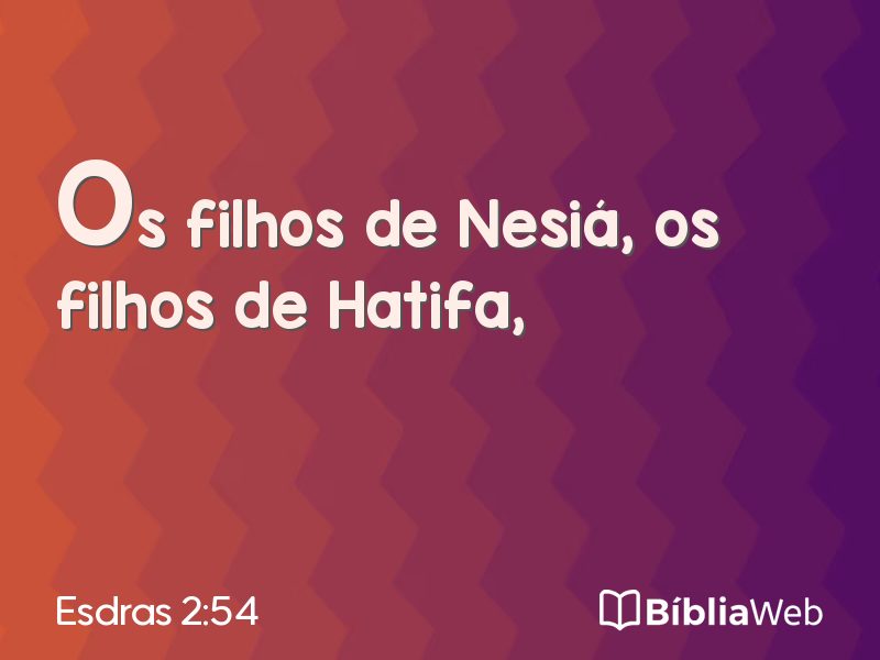 Esdras 2:54 em imagem para compartilhar