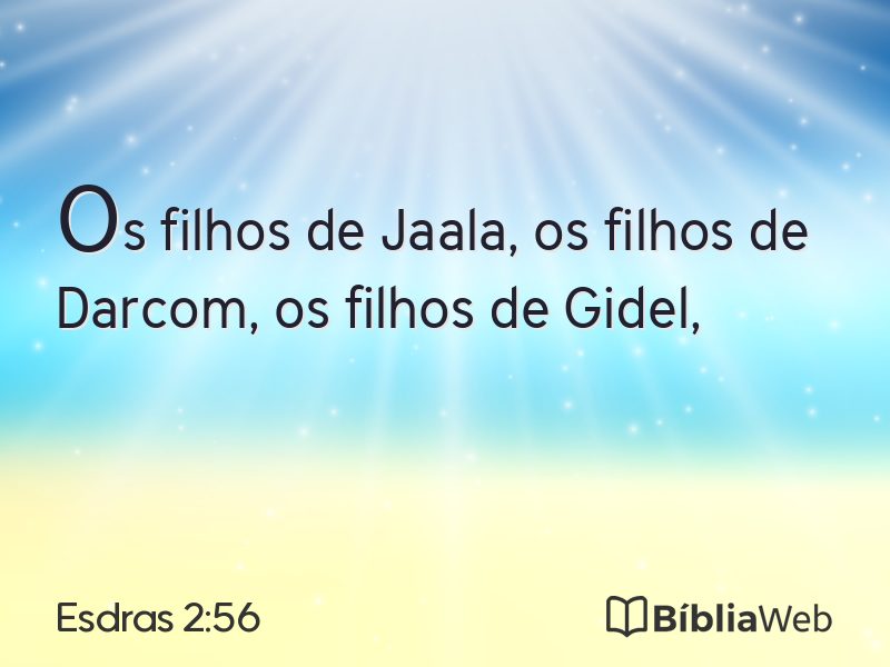 Esdras 2:56 em imagem para compartilhar