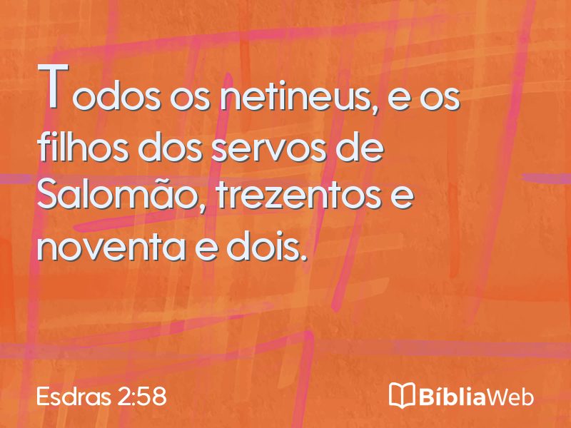 Esdras 2:58 em imagem para compartilhar