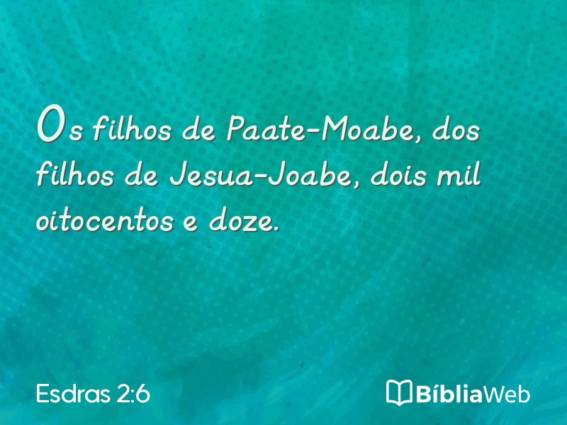 Esdras 2:6 em imagem para compartilhar