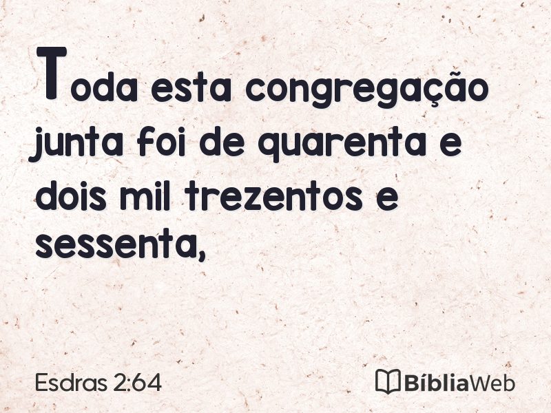 Esdras 2:64 em imagem para compartilhar