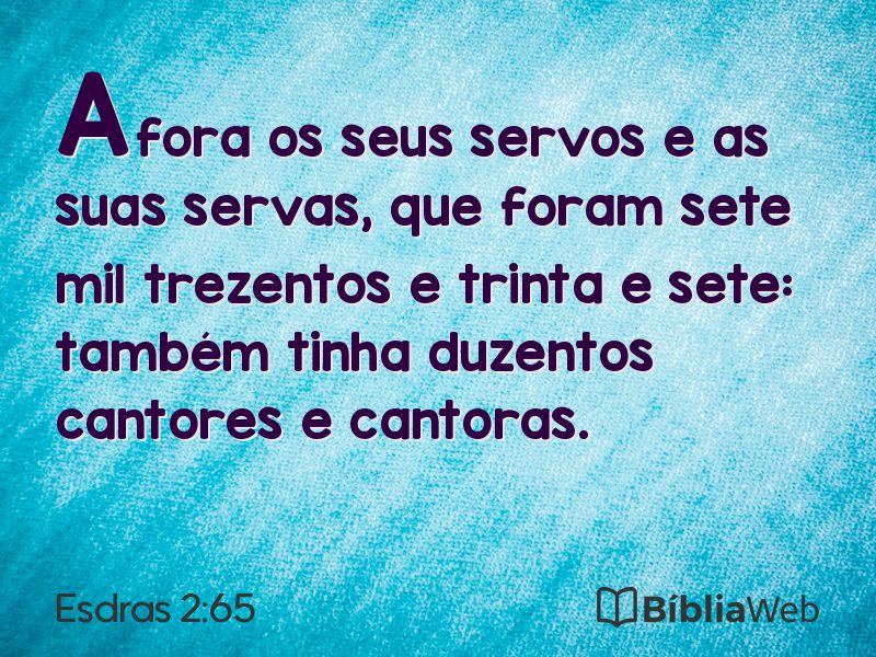 Esdras 2:65 em imagem para compartilhar