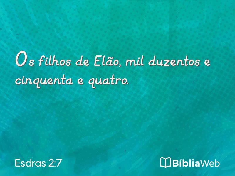 Esdras 2:7 em imagem para compartilhar
