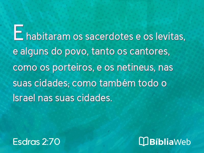 Esdras 2:70 em imagem para compartilhar