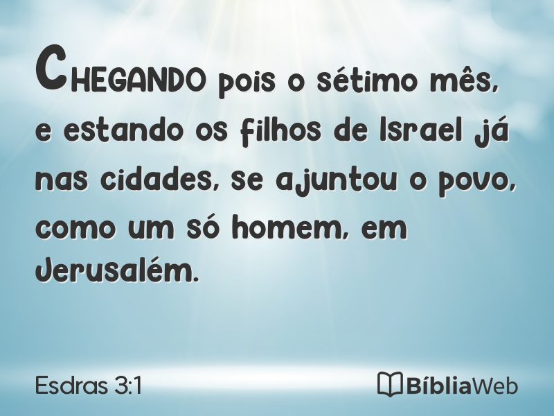 Esdras 3:1 em imagem para compartilhar