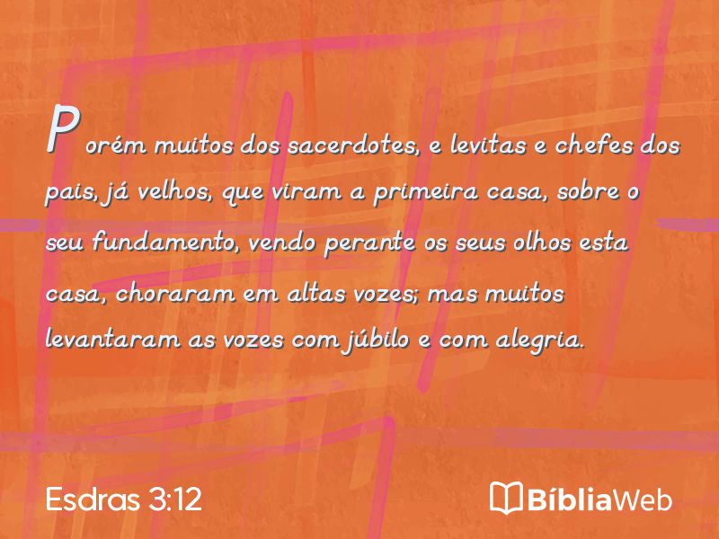 Esdras 3:12 em imagem para compartilhar