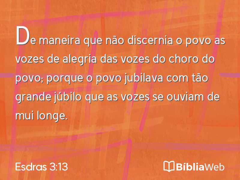 Esdras 3:13 em imagem para compartilhar