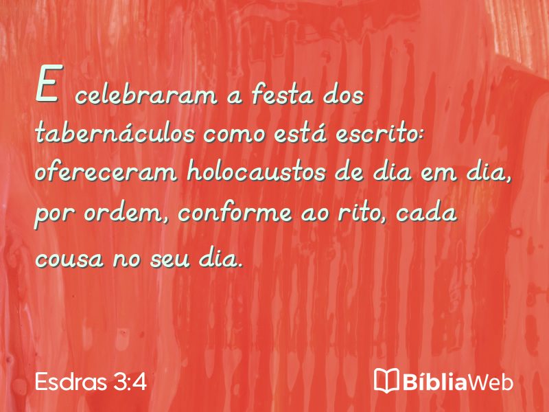Esdras 3:4 em imagem para compartilhar