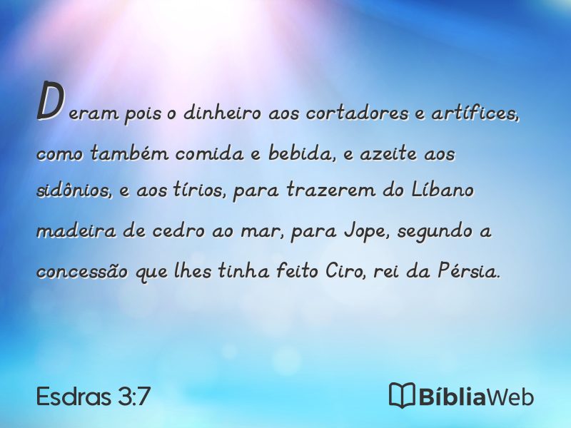 Esdras 3:7 em imagem para compartilhar