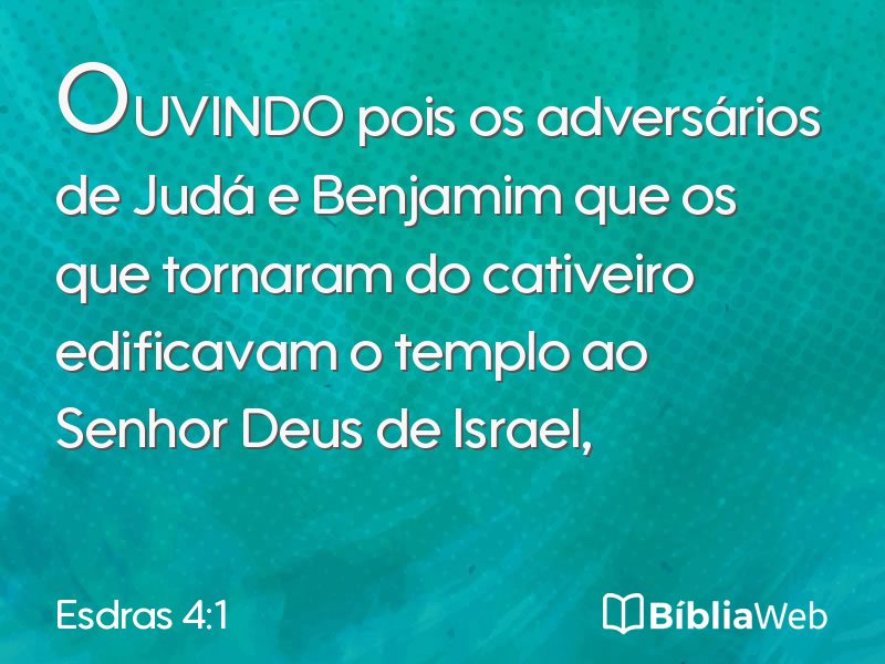 Esdras 4:1 em imagem para compartilhar