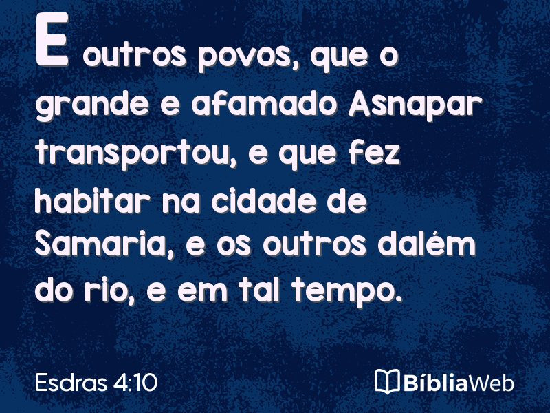 Esdras 4:10 em imagem para compartilhar