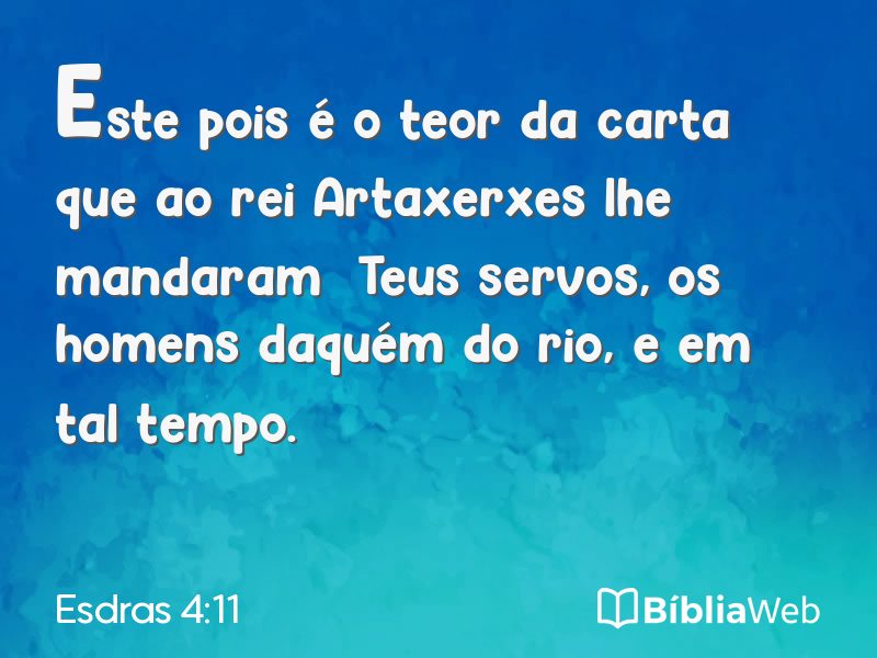 Esdras 4:11 em imagem para compartilhar