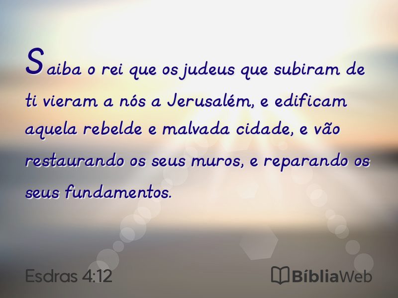 Esdras 4:12 em imagem para compartilhar