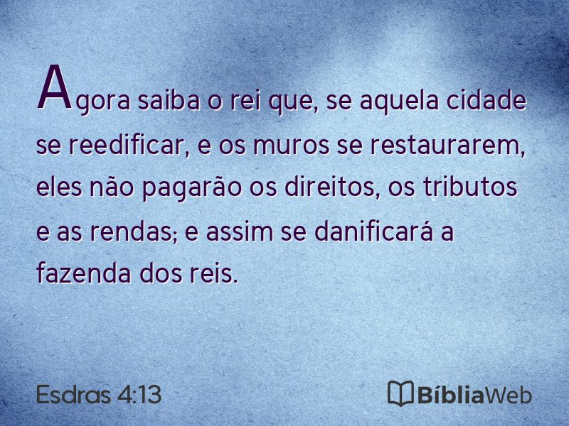 Esdras 4:13 em imagem para compartilhar