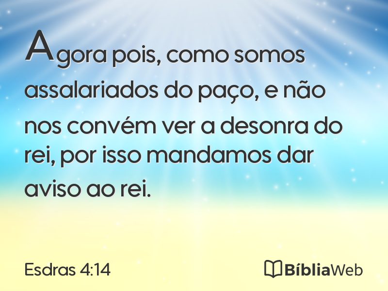 Esdras 4:14 em imagem para compartilhar