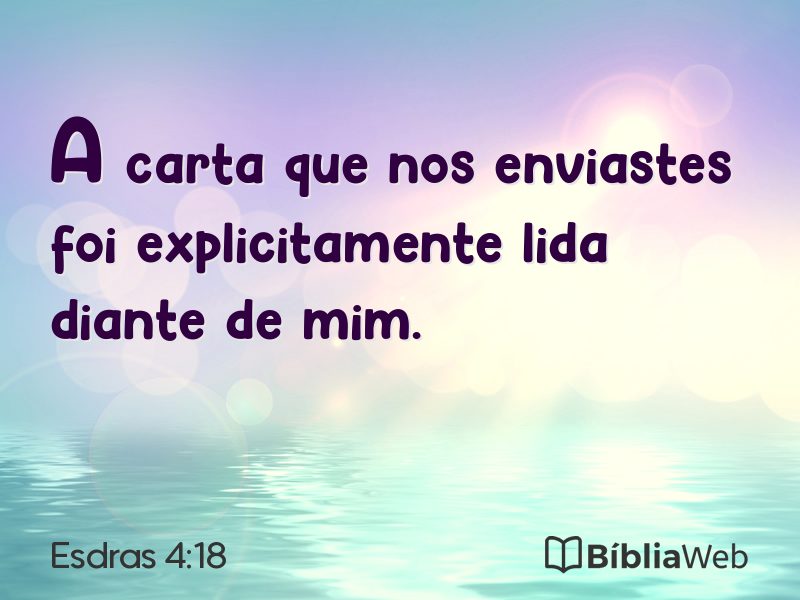 Esdras 4:18 em imagem para compartilhar