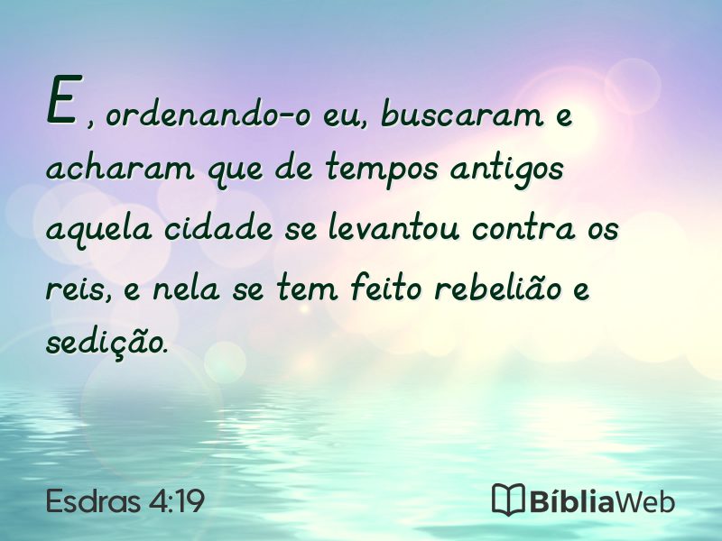 Esdras 4:19 em imagem para compartilhar