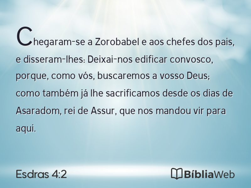 Esdras 4:2 em imagem para compartilhar