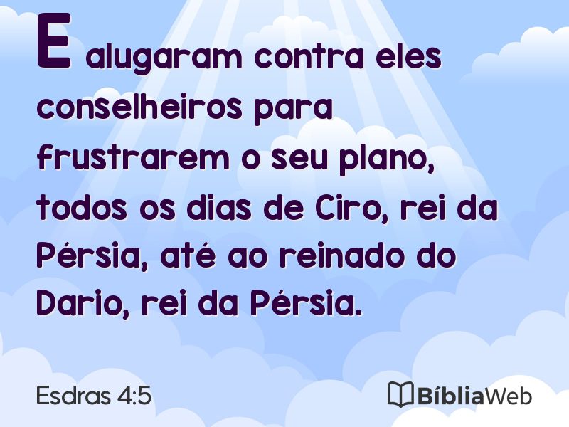 Esdras 4:5 em imagem para compartilhar