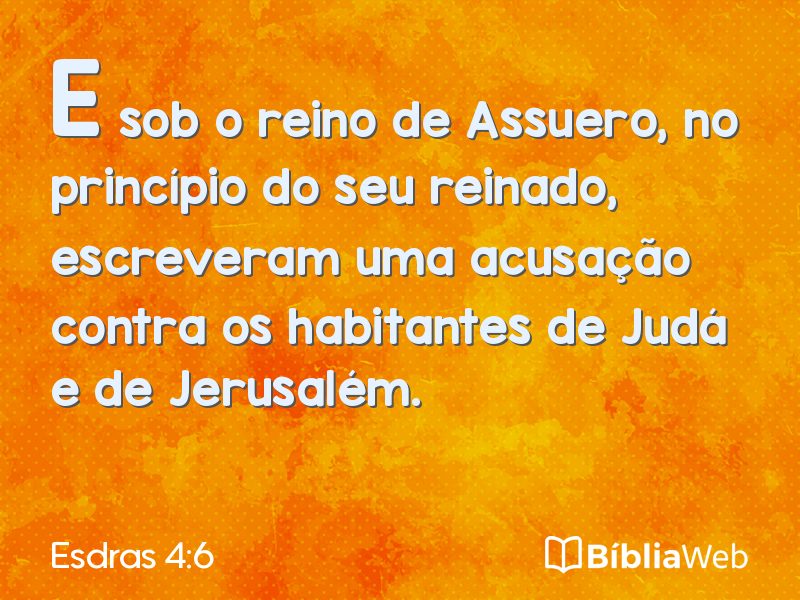 Esdras 4:6 em imagem para compartilhar