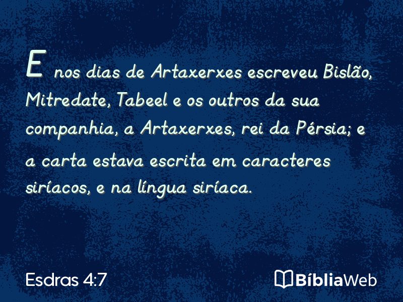 Esdras 4:7 em imagem para compartilhar