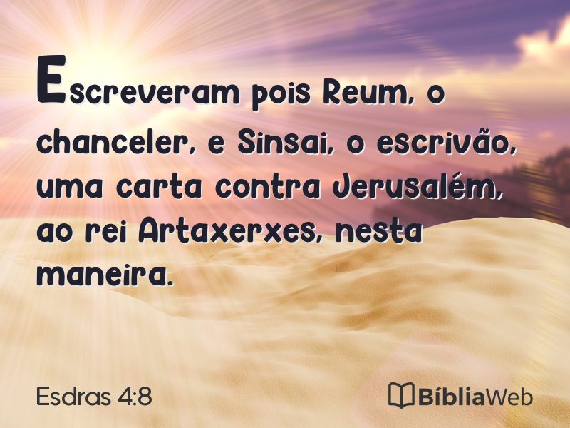 Esdras 4:8 em imagem para compartilhar
