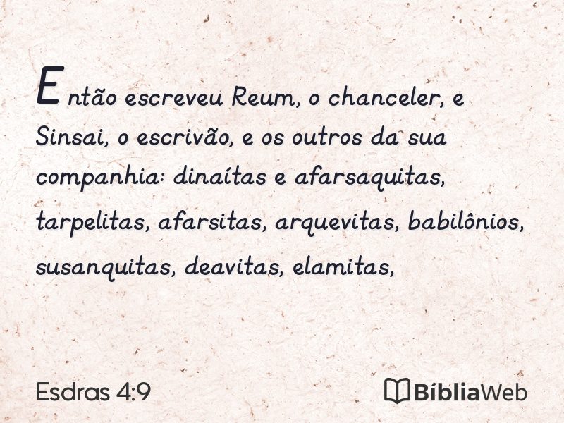 Esdras 4:9 em imagem para compartilhar