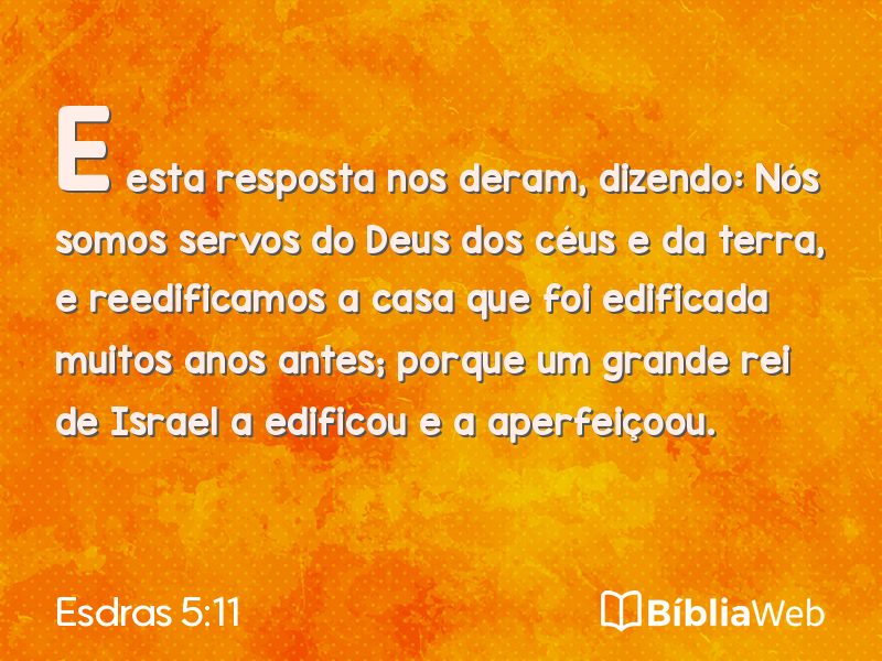 Esdras 5:11 em imagem para compartilhar