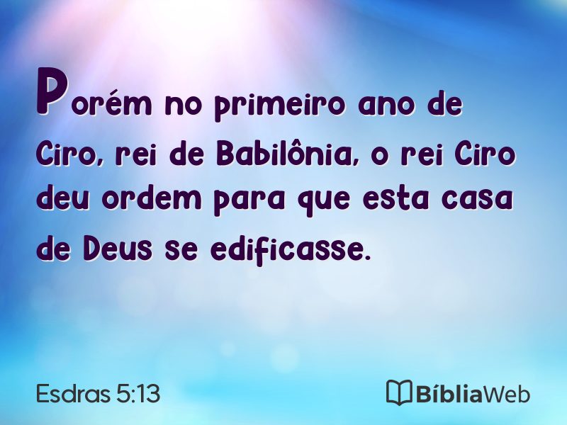 Esdras 5:13 em imagem para compartilhar