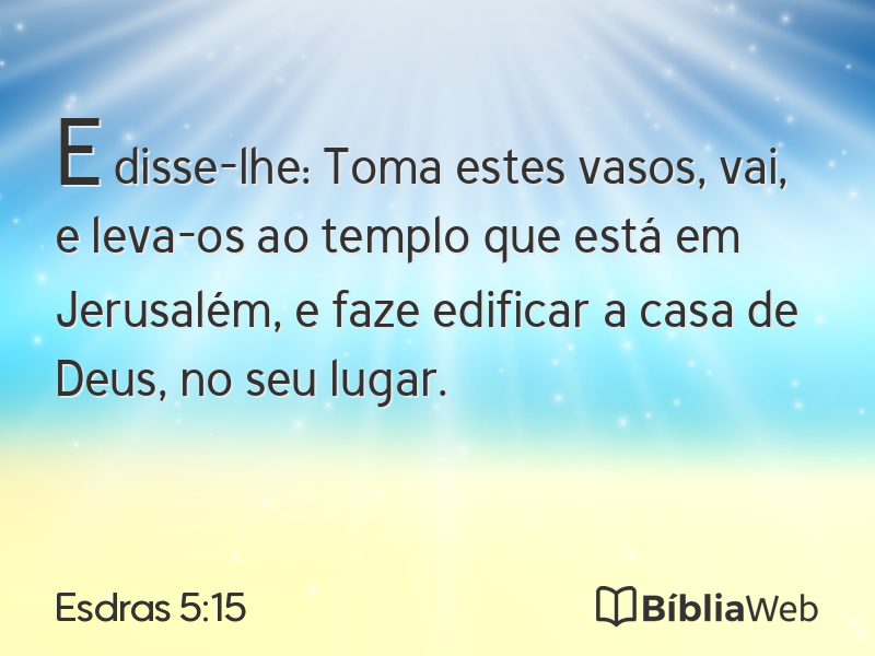 Esdras 5:15 em imagem para compartilhar