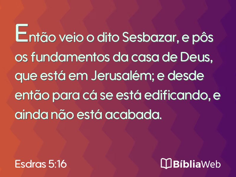 Esdras 5:16 em imagem para compartilhar