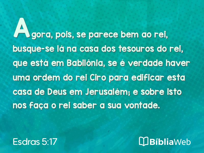 Esdras 5:17 em imagem para compartilhar