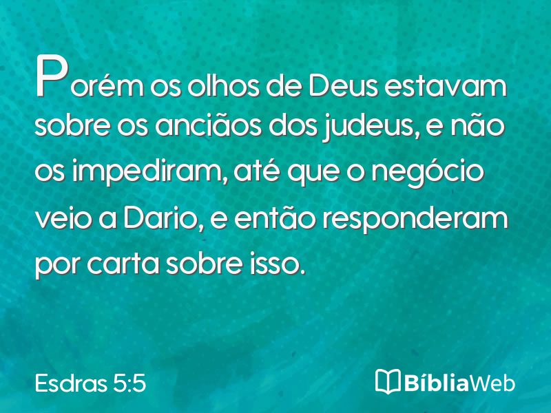 Esdras 5:5 em imagem para compartilhar