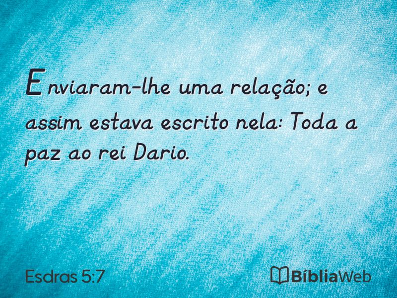 Esdras 5:7 em imagem para compartilhar