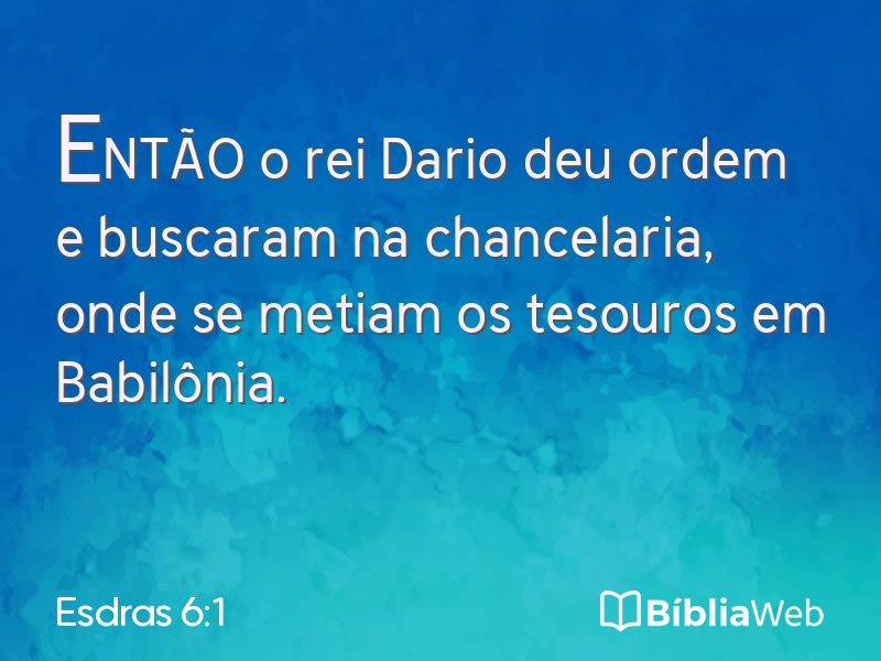 Esdras 6:1 em imagem para compartilhar