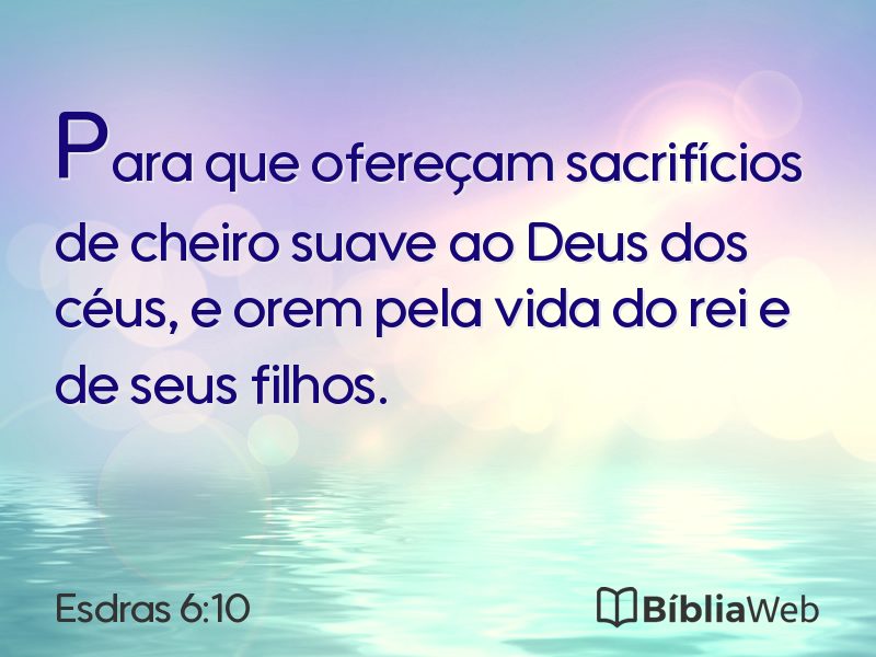 Esdras 6:10 em imagem para compartilhar
