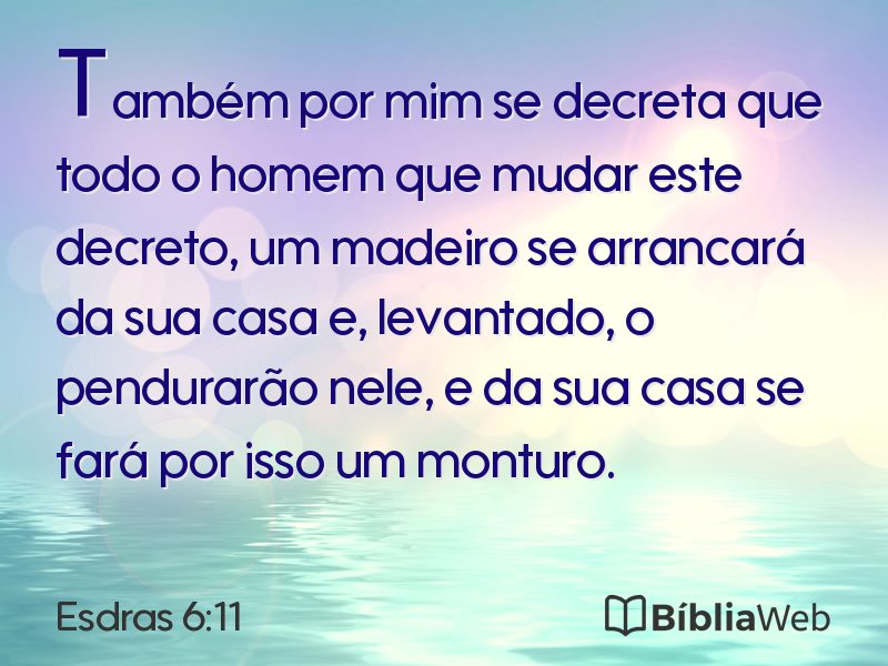 Esdras 6:11 em imagem para compartilhar