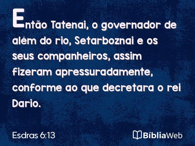 Esdras 6:13 em imagem para compartilhar