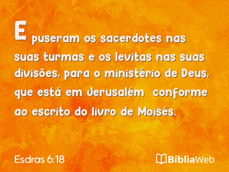 Esdras 6:18 em imagem para compartilhar