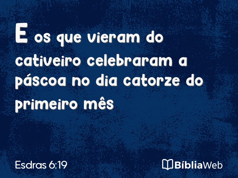 Esdras 6:19 em imagem para compartilhar